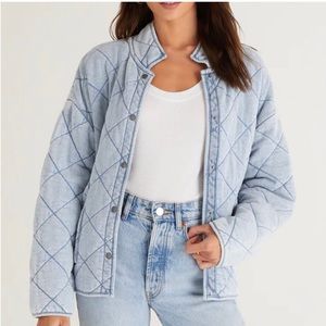 NWT Z Supply MAYA KNIT DENIM QUILTED JACKET